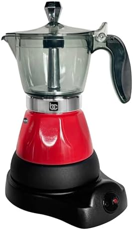 Bene Casa Red Portable Electric Espresso Maker/Cafetera, 1-3 Cups...