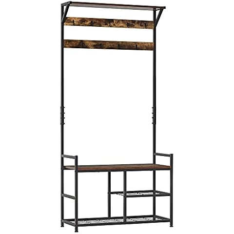 HOMCOM Perchero de Pie con Zapatero Perchero de Entrada Cover