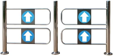 Automatic Rebound Swing Gate, Self-Closing Safety Gate for Market Entrances, 90° Manual Open Pedestrian Door, One-Way Design for Warehouse, Library, Shop - 200cm/78.7in