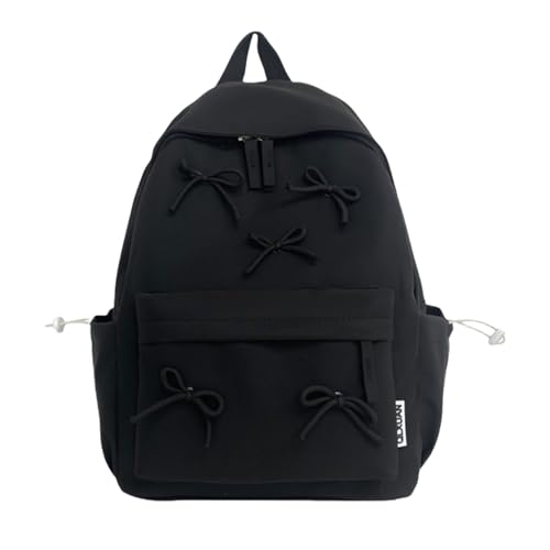Mochila escolar de gran capacidad con lazos para estudiantes