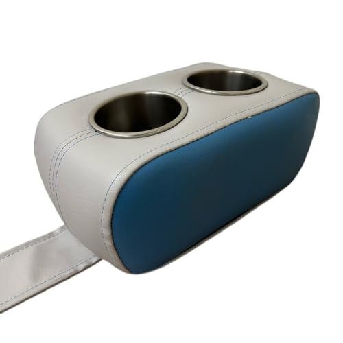 Anywhere Stainless Steel Slide Resistant Cup Holder (Huskies Grey/Tarheel Blue)