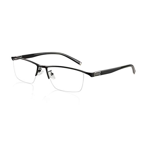 Multifocus Glasses+Anti Blue Light Block Filter Reduces Digital Eye Strain Reader (Black, 1.5)