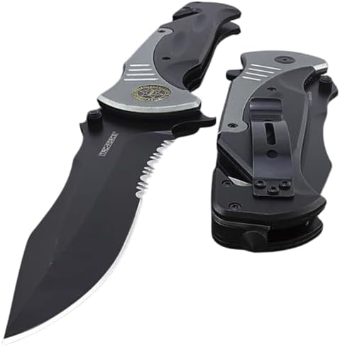 Tac-Force extra large assisted open folding pocket knife with rescue features