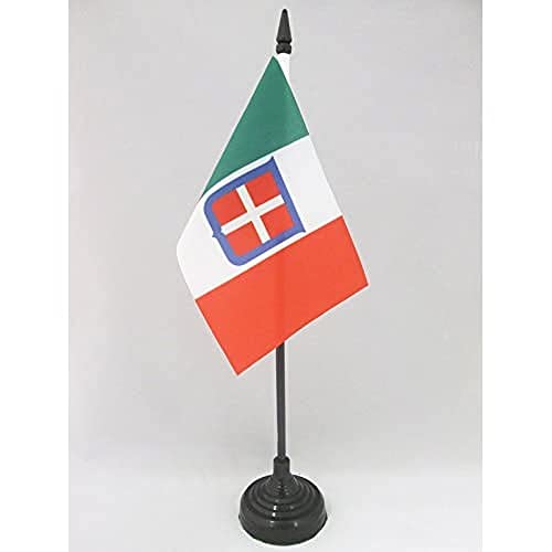 Az Flag Bandiera Da Tavolo Regno D'Italia 1861-1946 15X10Cm - Piccola Bandierina Reale Italiana 10 X 15 Cm