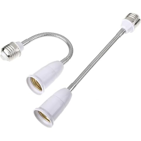 E27 Flexible Light Bulb Lamp Socket Adapter Extender/Adjustable Bulb Extender for Home Light Fixtures/LED Grow Light Socket Stand etc (11inch) Cover