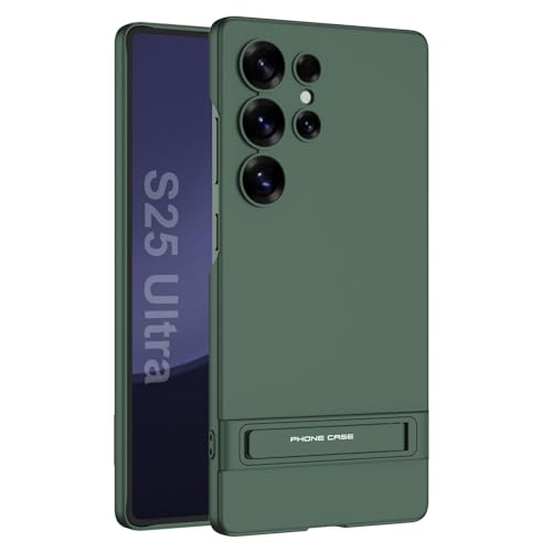 Coque Samsung S25 ultra fine verte avec support caméra caché