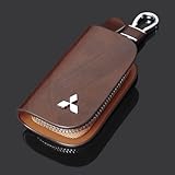  Estuches de Llaves de Coche Llavero para Mitsubishi Raider,Funda para Llaves de Coche, Funda para Llaves de Coche Portátil con Cremallera,Brown