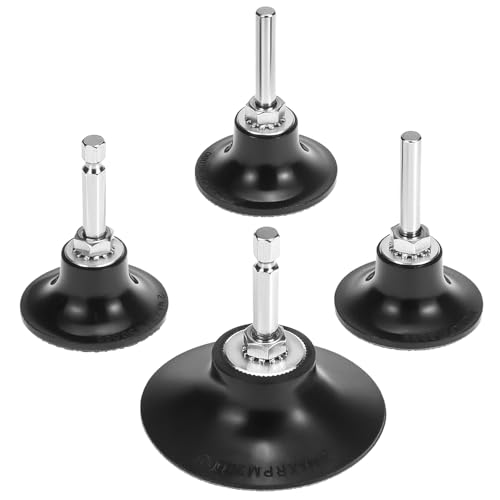 QWORK Quick Change Disc Pad Holder Set - 4-Pack Disc Holders for Die Grinders, Drills & Air Tools - Includes 3x 2-Inch & 1x 3-Inch Disc Holders with Shanks