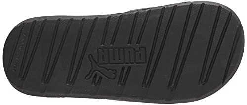 PUMA PUMA Cool Cat Slide Sandal, Black-Dark Shadow White, 2 US Unisex Little Kid