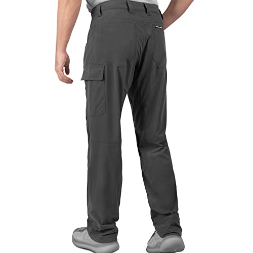 Kastking Wind Crest Fishing Hiking Pants, Water Repellent Lightweight Mens Travel Climbing Pants, Upf 50+ Stretch Material Stone Grey #TOP1