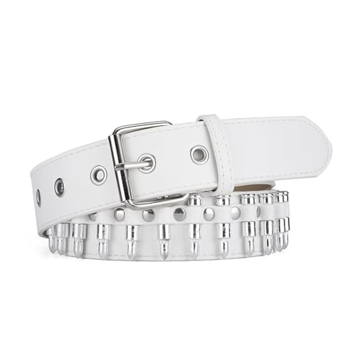 Image of Studded Belt, Metal Punk Rock Rivet Belt with Bright Pyramid Studded for Women Men