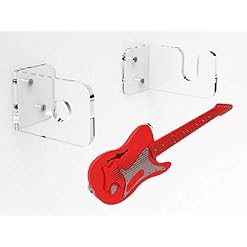Electric Guitar Sideways Wall Mount Acrylic Guitar Accessories Guitar Hanger Display Electric Guitars Bass Ukulele(1 Pair Clear) - Les Beatles, Paul McCartney, John Lennon, RIngo Starr, George Harrison