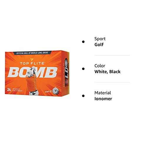 Top Flite Bomb Golf Balls (24 Pack) #TOP5