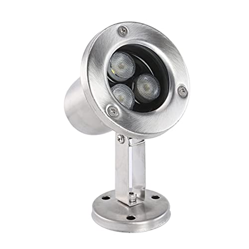 GUODDM Faretto per Laghetto Subacqueo - LED Fontana Ad Anello Luce, Luci per Fontane Subacquee con Illuminazione per Laghetto da 3W, Faretto in Acciaio Inossidabile Impermeabile IP68(RGB,3W(85-220v))