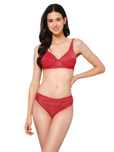 Image of fiamme Women Bra Panty Padded Non Wired Lingerie Set