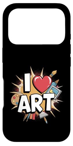 I Love Art �A�[�e�B�X�g ��� �J���t�� �G�� �A�[�g���D�� �X�}�z�P�[�X iPhone 17 Pro �p