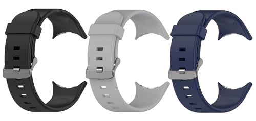 [SHEAWA] for Google Pixel Watch 3 45mm �o���h �x���g 3�_�Z�b�g �����o���h �V���R�� �ւ��o���h �����x���g �X�g���b�v �A�N�Z�T���[ (�u���b�N+�O���[�{�~�b�h�i�C�g�u���[)