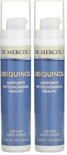 Dr. Mercola Ubiquinol Liquid Pump, 1.45 Fl. Oz. (43 mL), About 18 Servings, Dietary Supplement, Supports Mitochondrial Health, Non-GMO (Pack of 2)