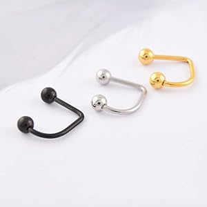 Vertical 16g Oval Medusa Percng Oval Lppy Loop Labret Lp Surgcal