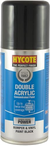 Hycote Double Acrylic Concentrated Spray Paint, Bumper and Vinyl, Black, 150 ml