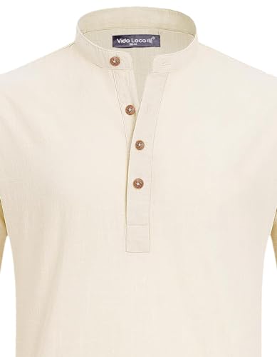Image of Vida Loca Light Yellow Color Men Solid Cotton Blend Straight Kurta Shirt