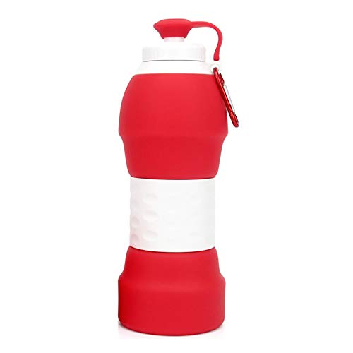 Botella De Agua Plegable,Botella De Agua Plegable De Silicona,para El Aire Libre Y Deportes (Rojo) Botella De Agua Plegable,Botella De Agua Plegable De Silicona,para El Aire Libre Y Deportes (Rojo)