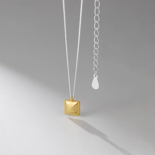 Collier géométrique en Argent Sterling S925 facetté bijou d'exception