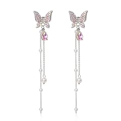B4:Butterfly Earrings Dangling