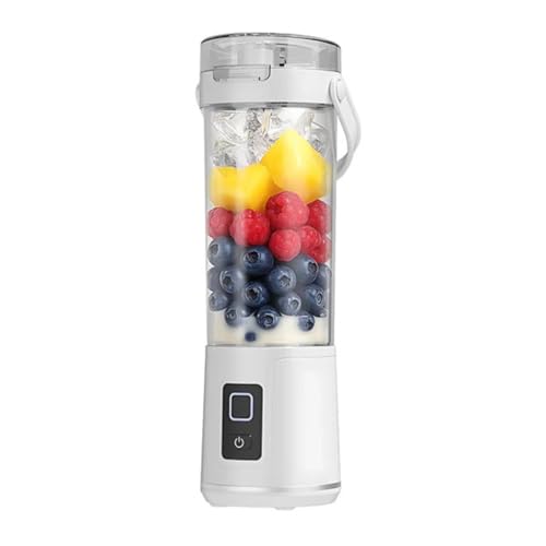 Image of SHALVI Portable Blender Juicer Smoothie Machine | USB Rechargeable Juicers | Juice Mixer Grinder Bottle | Mixer Juice Cup Maker12 Blade Fast Blenders | Mini Juicer Blender for Home & Travel (White)