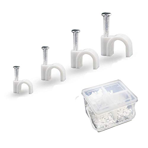 Yiteng ケーブルステップル 釘止めタイプ 配線固定用 配線収納 セミサークル形 半円形 ワイヤ コードホルダー クランプ プラスチック ネイル付き ファスナー製 400個セット 6 mm 7 mm 8 mm 10 mm Yiteng ケーブルステップル 釘止めタイプ 配線固定用 配線収納 セミサークル形 半円形 ワイヤ コードホルダー クランプ プラスチック ネイル付き ファスナー製 400個セット 6 mm 7 mm 8 mm 10 mm