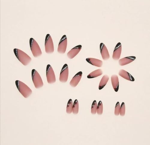 Image of Fashionharbour 24 Reusable Artificial Fake Nail Set| Lightweight & Long Lasting| Easy To Use| Quick Fix For Festivals & Special Occasions (w310)
