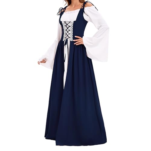 Robe médiévale longue pour femme déguisement scène et cosplay