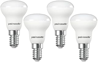 paul russells Warm White E14 Spotlight 4.5W LED Reflector R39 Light Small Edison Screw 25w Equivalent Energy Saving SES 325 Lumen 2700K Frosted 120° Beam Angle, Pack of 4