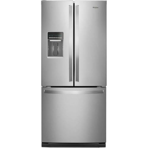 Image of Whirlpool 30 Inch French Door Refrigerator with 19.7 Cu. Ft. Capacity, Internal Ice Maker, Water Dispenser, Spill-Proof Glass Shelves, EveryDrop® Filtration and Fast Cool: Stainless Steel