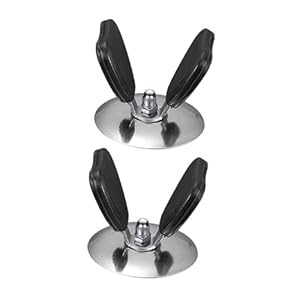 Kesoto Topfdeckelknöpfe, Edelstahl Schwarz, 2er-Pack