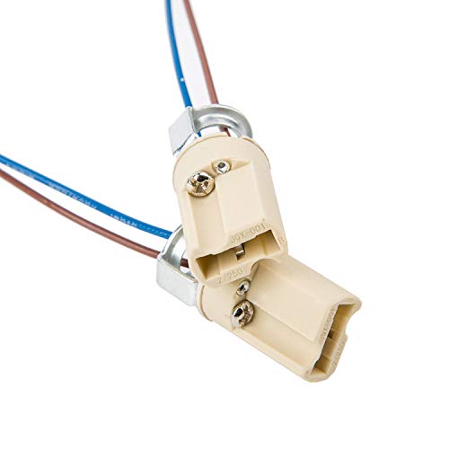 Douille pour ampoule G9 avec câble isolé, culot pour ampoule LED, culot halogène, en céramique, avec câble de qualité 0,75 mm² (2 pièces)