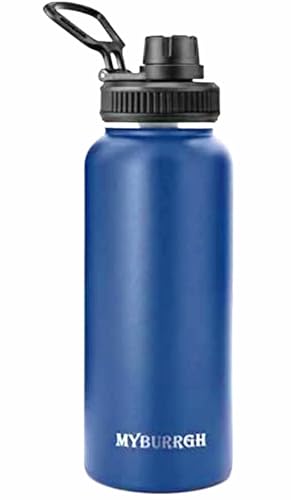 Image of Compatibale Stainless Steel 24 Hrs Hot and Cold Vacuum Insulated Flask, Army Blue 1000, Set of 1, Electro | Double Wall Flask | BPA Free | Office | School Travel - ISI Certified
