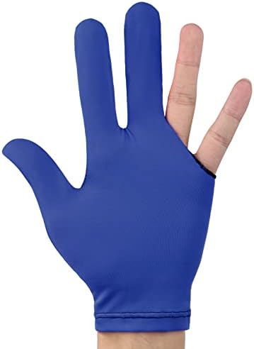 doorslay 3pcs/6pcs 3-finger Cue Gloves Elastic Open Pool Gloves for Left Hands and Right Hands