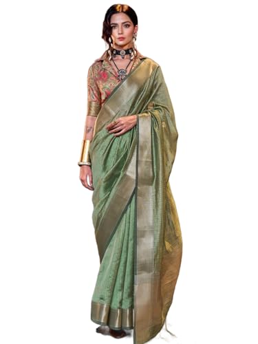 Image of SWORNOF Women's Patola silk saree for Patola festival Wedding silk with rich pallu Design sarees for women with blouse piece