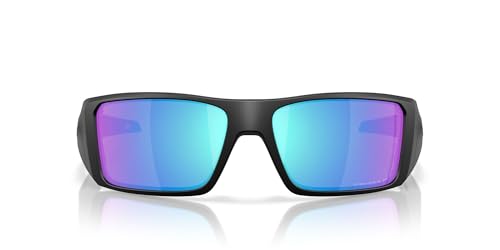 Oakley OO9231 Heliostat Sunglasses, Matte Black/Prizm Sapphire Polarized, 61 mm