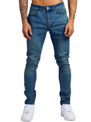 IDEALSANXUN Mens Slim Fit Stretch Jeans Denim Pants Casual Skinny Jean Trousers