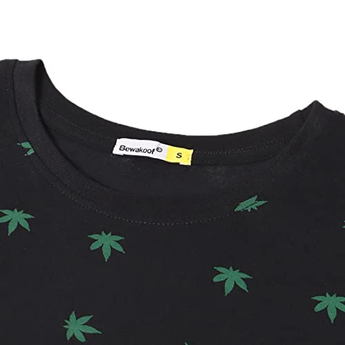 Image of Bewakoof Women's All Over Printed 100% Cotton T-Shirt - Regular Fit, Round Neck, Half Sleeves