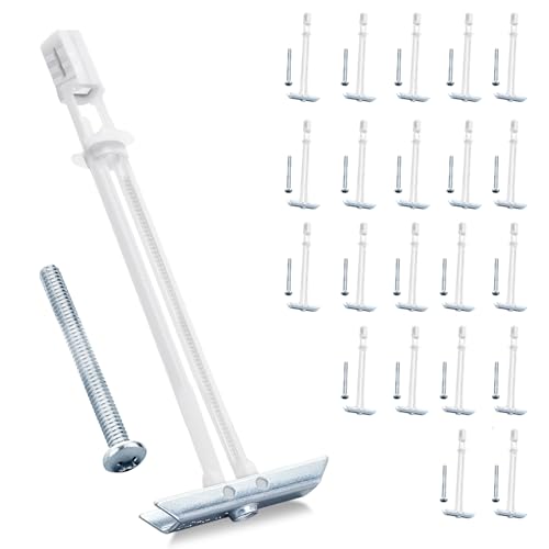 Drywall Anchor with Included Bolts for 1/4-20 Fastener Size, Wall Anchors Drywall Heavy Duty for TV Mounting, Hollow-Wall Anchors Screws Kit Holds Up to 270 Pounds Each in 1/2-in Drywall-22 Pack