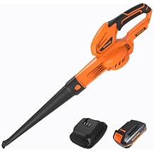 GARCARE 20V Leaf Blower Cordless-140MPH Air Speed Lightweight Blowers for Lawn Care Patio Sidewalk and Garage with 2.0Ah Battery and Fast Charger