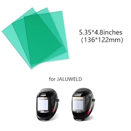 JALUWELD 10 Stück Schweißschild für Automatik Schweißhelm, Automatischer Schweißglas transparent aus PC (136x122mm)-2