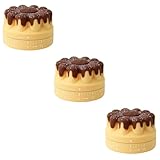 Cabilock 3 Pièces minuterie de Cuisine Trousse mécanisme minuteur de Cuisine minuteur Cuisine pointeuse horaire minuterie décorative Rappel du Temps de Cuisson Plastique Light Brown