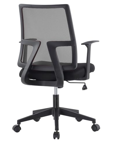 Techly 108156 Sedia Da Ufficio Con Seduta Imbottita E Schienale In Tessuto High Tech Nero - 5