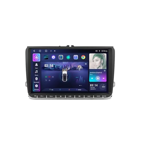 Prelingcar LCD Digital Cluster Dashboard Instrument Compatible with Golf 5 2004-08 Years Android Player Maps Navigation Radio Paneel Cockpit(U-8G128G)