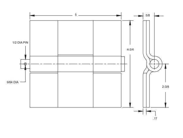 Sonoran Nutra Flat-Tipped Butt Hinges - 1.5 in L x 2 in W, Classic Style, Steel Material, Unfinished, Silver