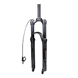【Forcella anteriore BiKE】 Forcella anteriore MTB per biciclette da 26/27,5/29 pollici, forcella ad aria con regolazione dell'ammortizzazione, forcella anteriore con sospensione pneumatica, forcella anteriore con freno a disco, circa 1700-1800 g